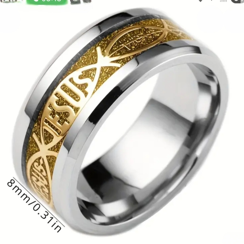 Gold and Silver Men's Ring